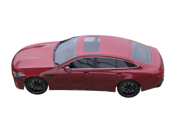 Siyah arka planda modern kırmızı araba