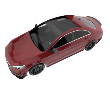 Siyah arka planda modern bir araba. 3d oluşturma