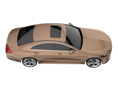 Modern lüks araba sedanı. 3 d