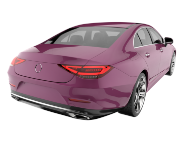 Araba, beyaz arka planda modern sedan. 3d illüstrasyon.