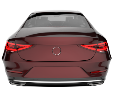 Modern araba arka planda izole edilmiş. 3D görüntüleme - illüstrasyon