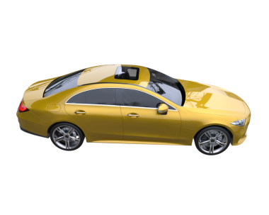 modern sarı şehir lüks arabası beyaz arka planda izole