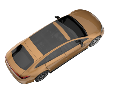 Beyaz arka planda izole edilmiş jenerik bir arabanın 3 boyutlu görüntülenmesi