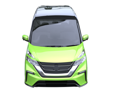 Beyaz arka planda izole edilmiş gerçekçi bir araba. 3d illüstrasyon