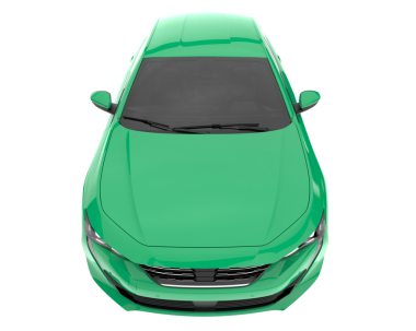Modern yeşil araba beyaz arka planda izole edilmiş. 3d oluşturma.