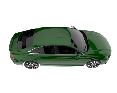 Beyaz ekranlı bir arabanın 3 boyutlu görüntüsü