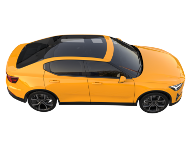 Modern araba beyaz arka planda izole edilmiş. 3D - illüstrasyon