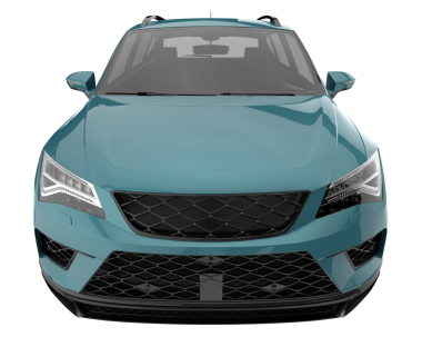 Modern araba arka planda izole edilmiş. 3D görüntüleme - illüstrasyon