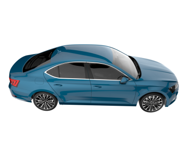 beyaz arkaplanda modern SUv