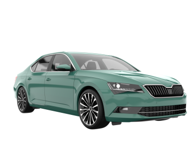 Beyaz arka planda yansıması olan modern lüks araba. 3d oluşturma