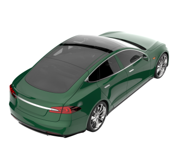 modern yeşil araba - beyaz arka planda izole