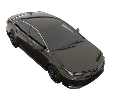 Modern araba beyaz arka planda izole edilmiş. 3d illüstrasyon