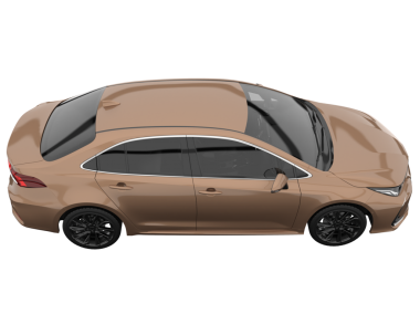 Modern araba arka planda izole edilmiş. 3D görüntüleme - illüstrasyon