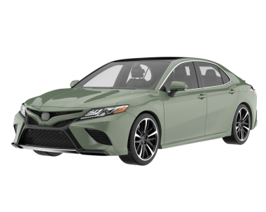 Beyaz arka planda yansıması olan modern lüks araba. 3d illüstrasyon