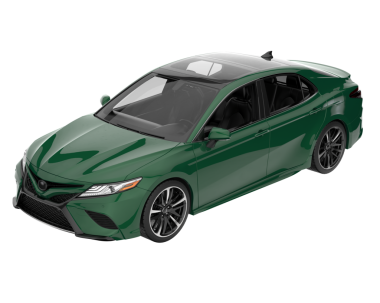 yeşil modern sedan araba. yüksek kaliteli resimleme