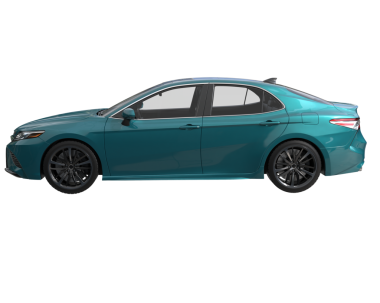 Modern araba arka planda izole edilmiş. 3D görüntüleme - illüstrasyon