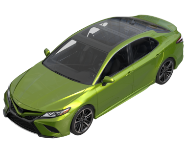 yeşil lüks spor araba - 3 boyutlu.