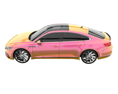 Bir spor arabanın 3 boyutlu canlandırması