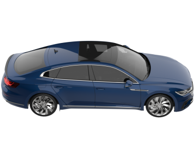 Modern SUV arabası. Ön manzara. 3 Boyutlu Hazırlama