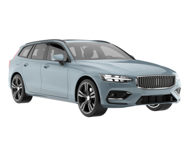 Modern metalik araba beyaz arka planda izole edilmiş. Ön manzara. 3 Boyutlu Hazırlama