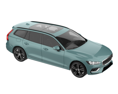 Beyaz arkaplanda vektör gerçekçi araba illüstrasyonu