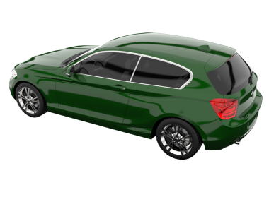 beyaz arkaplanda modern araba