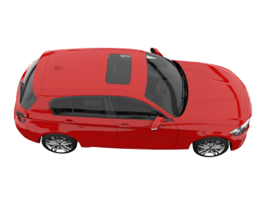 araba kırmızı renk 3d