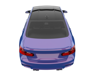 Modern mavi araba beyazda izole edilmiş. 3 Boyutlu Hazırlama.