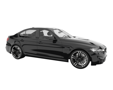 Siyah arka planda bir araba. modern araba