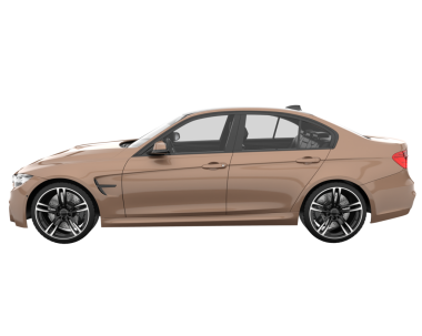 Beyaz arka planda bir araba. yüksek kalite illüstrasyon, 3D görüntüleme.