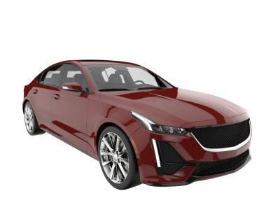 Beyaz arka planda modern bir araba. 3d oluşturma