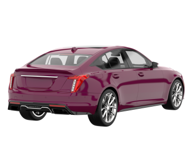 Beyaz arka planda gölgeli modern mor araba. 3 boyutlu model