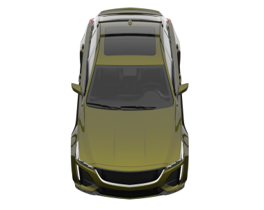 Beyaz arka planda izole edilmiş bir arabanın 3 boyutlu görüntüsü