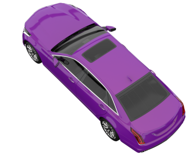 beyaz arka planda mor modern sedan.