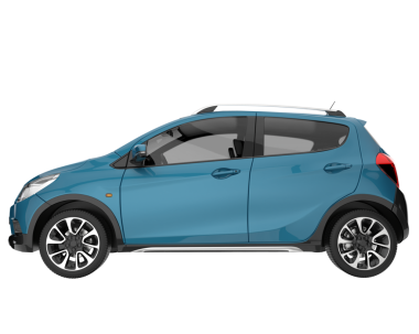 Gerçekçi bir araba. Vektör çizimi. ön taraf görünümü