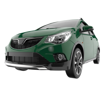 Modern şehir arabası arka planda izole edilmiş. 3D görüntüleme - illüstrasyon