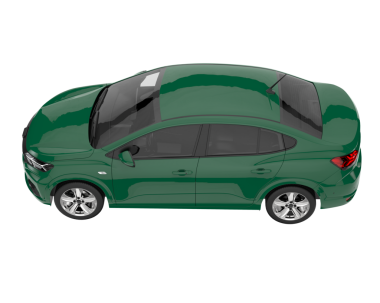 Araç beyaz, 3 boyutlu görüntüleme