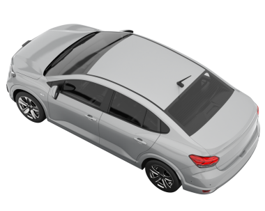 Araba beyaz arka planda izole edilmiş. 3d illüstrasyon - resim