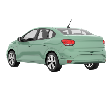 yeşil modern araba - yan görünüm