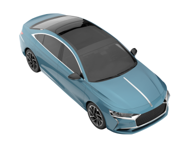 Araba beyaz arka planda izole edilmiş. 3d illüstrasyon.