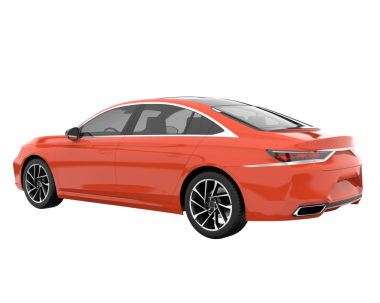 araba beyaz arkaplanda izole edildi