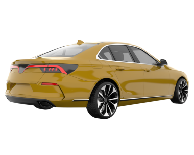 modern lüks sarı şehir spor arabası