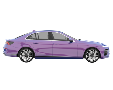 mor modern elektrikli araba. vektör illüstrasyonu.