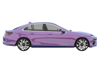 Beyaz arka planda izole edilmiş modern lüks araba. 3d oluşturma