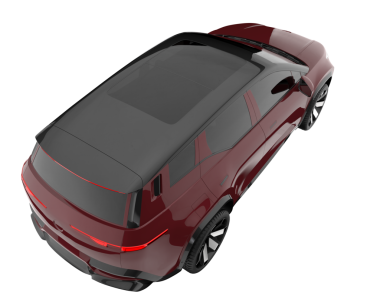 Modern bir arabanın 3 boyutlu görüntüsü