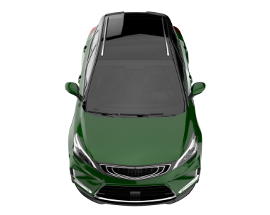 yeşil modern araba siyah arkaplanda izole