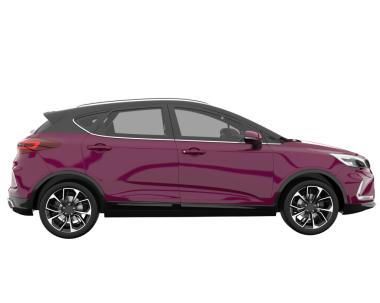 Pembe arazi aracı siyah arka planda izole edilmiş. 3d oluşturma