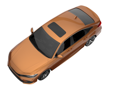 modern araba gri arka planda izole edilmiş. 3 boyutlu resimleme.