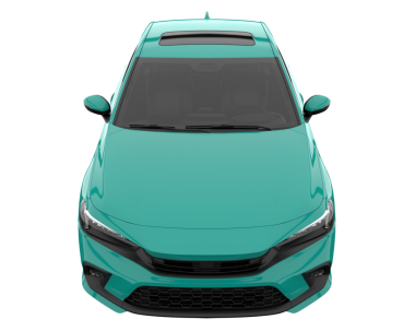 Modern araba beyaz arka planda izole edilmiş. 3d oluşturma