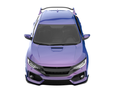 Arka planda modern mor araba. 3d oluşturma